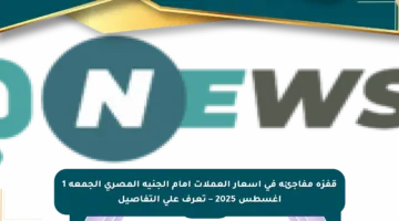 قفزة مفاجئة في أسعار العملات أمام الجنيه المصري الجمعة 1 أغسطس 2025 – تعرف على التفاصيل